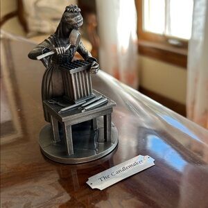 The Franklin Mint The Candlemaker Fine Pewter Sculpture 1974.